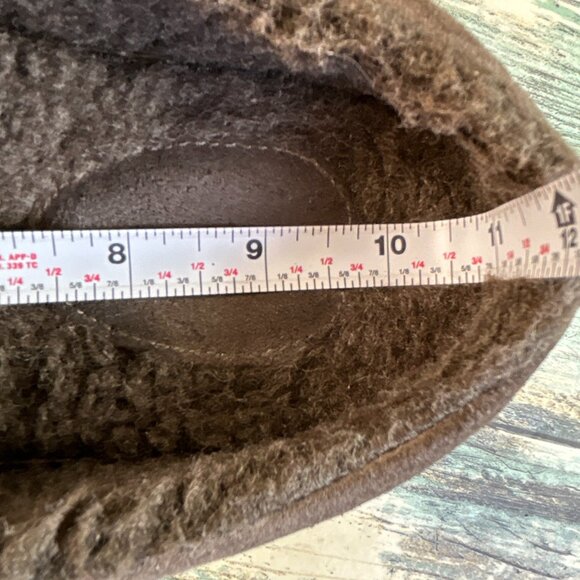 LL Bean Mountain Slippers Mens 11 Stain Resistant Gray Suede Fleece Lined Scuffs main image 10